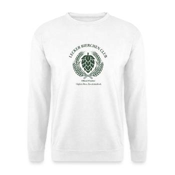 Lecker Bierchen Club Official Member - Unisex Pullover - Weiß - Vorne