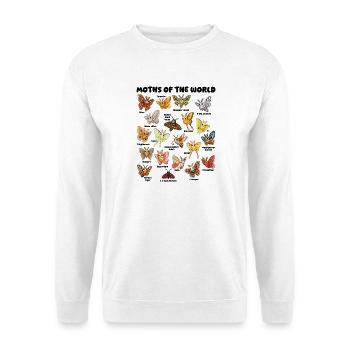 Moths of the World Kawaii Table Entomology - Unisex Sweatshirt - white - Front