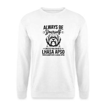 Lhasa Apso Drôle, Cadeau Lhasa Apso - Sweat-shirt Unisexe - blanc - Devant