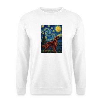Irish Setter Starry Night - Red Setter Dog Mom Dad - Unisex Sweatshirt - white - Front