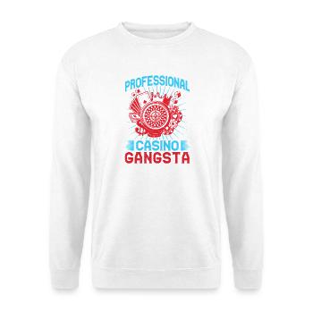 Gambling Fan Professional Casino Gangsta Casino - Unisex Pullover - Weiß - Vorne