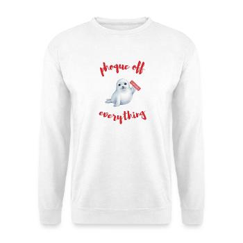 Alles abschließen – Fingerzeichen - Unisex Pullover - Weiß - Vorne