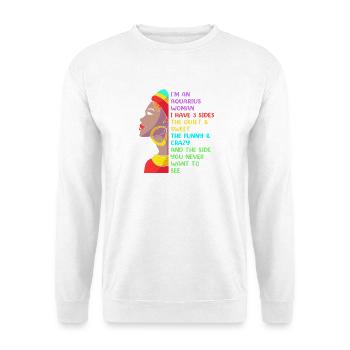 Zodiac sign Aquarius - Unisex Sweatshirt - white - Front