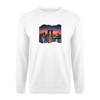 Suzhou Skyline Sunset Script - Sweat-shirt Unisexe - blanc - Devant