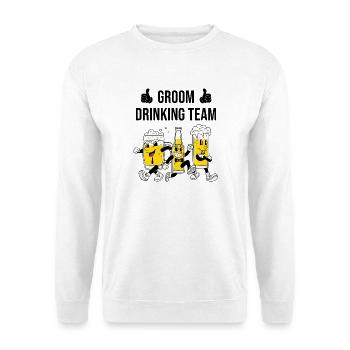 Équipe de beuverie du marié - Sweat-shirt Unisexe - blanc - Devant