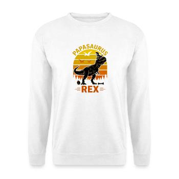 Papasaurus Rex Dinosaur Father's Day - Unisex Sweatshirt - white - Front
