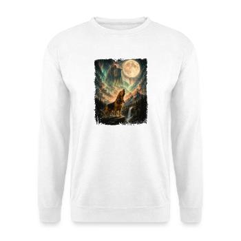 Bloodhound Howling At Moon - Dog Dad Dog Mom - Unisex Sweatshirt - white - Front
