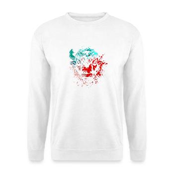 Bison Splash Art - Unisex Sweatshirt - white - Front