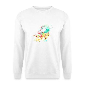 Splash Art Wild Crocodile - Unisex Sweatshirt - white - Front