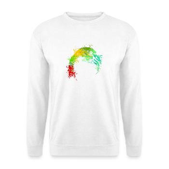 Flamingo Splash Art - Unisex Sweatshirt - white - Front