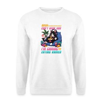 Gamer Gaming Cat Ramen Video Game - Unisex Pullover - Weiß - Vorne