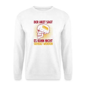 Lustiger Mundharmonika Spieler Der Arzt Sagt Nicht - Unisex Pullover - Weiß - Vorne