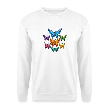 Palette de couleurs des papillons géométriques - Sweat-shirt Unisexe - blanc - Devant