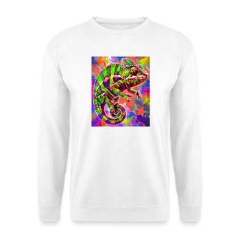 Chamäleon - Unisex Pullover - Weiß - Vorne