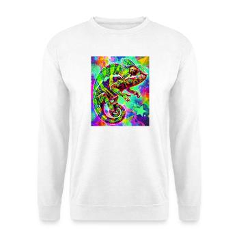 caméléon - Sweat-shirt Unisexe - blanc - Devant