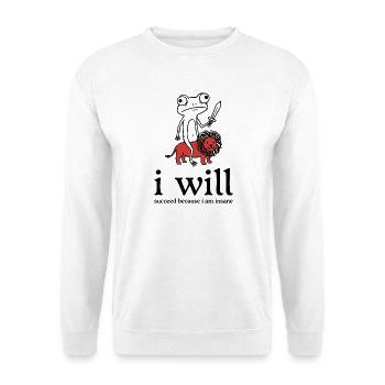 Froschritter with lion companion - Unisex Sweatshirt - white - Front