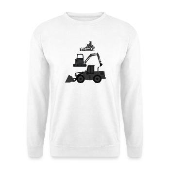 Construction Equipment Silhouettes Collection - Unisex Sweatshirt - white - Front