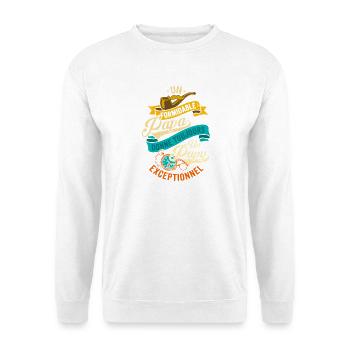Formidable Papa Papy Exceptionnel Cadeau - Sweat-shirt Unisexe - blanc - Devant