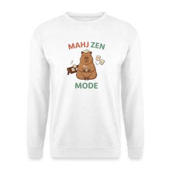 Mahjong Mahj Zen Mode Capybara - Unisex Pullover - Weiß - Vorne
