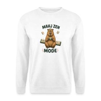 Mahjong Mahj Zen Mode Capybara - Unisex Pullover - Weiß - Vorne