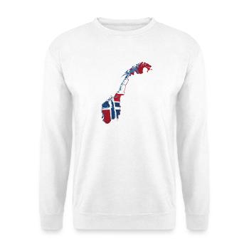  Norwegen Karte Flagge Skandinavien Reise - Unisex Pullover - Weiß - Vorne