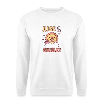 Cute Sun With Toast And Coffee Rise and Shine - Unisex Sweatshirt - white - Front