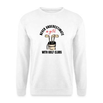 Pouvoir féminin du golf - Sweat-shirt Unisexe - blanc - Devant