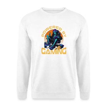 Skeleton Gamer Gaming Halloween - Unisex Pullover - Weiß - Vorne - Alina (178cm) & Michal (187cm)
