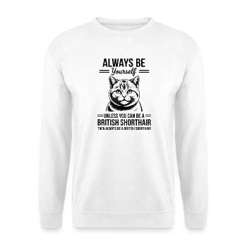 British Shorthair Cat British Shorthair Gift - Unisex Sweatshirt - white - Front