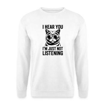 Britisch Kurzhaar Katze Britisch Kurzhaar Geschenk - Unisex Pullover - Weiß - Vorne
