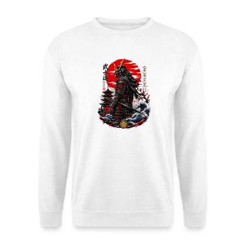 Samurai am Roten Mond - Unisex Pullover - Weiß - Vorne - Alina (178cm) & Michal (187cm)
