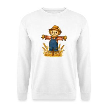 Vogelscheuche Strohhüter - Unisex Pullover - Weiß - Vorne - Alina (178cm) & Michal (187cm)