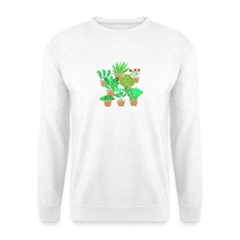 Botaniker - Unisex Pullover - Weiß - Vorne - Alina (178cm) & Michal (187cm)