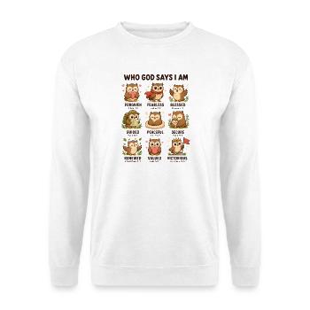  Von Wem Gott Sagt, Dass Ich Ein Elefant Bin? - Unisex Pullover - Weiß - Vorne - Alina (178cm) & Michal (187cm)