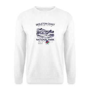 Skeleton Coast Nationalpark Namibia - Unisex Pullover - Weiß - Vorne - Alina (178cm) & Michal (187cm)