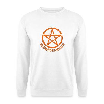 Samhain Wicca Wicca-Hexenstern - Unisex Pullover - Weiß - Vorne - Alina (178cm) & Michal (187cm)