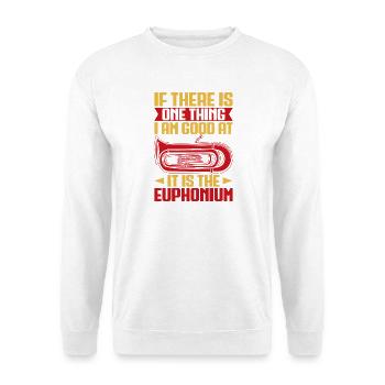 Euphonium One Thing I Am Good Baritone Marching - Unisex Pullover - Weiß - Vorne - Alina (178cm) & Michal (187cm)