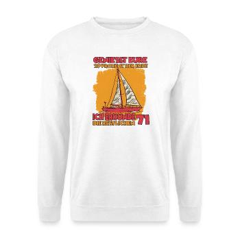 Segler T-shirt Segelschule Hobby Segler - Unisex Pullover - Weiß - Vorne - Alina (178cm) & Michal (187cm)