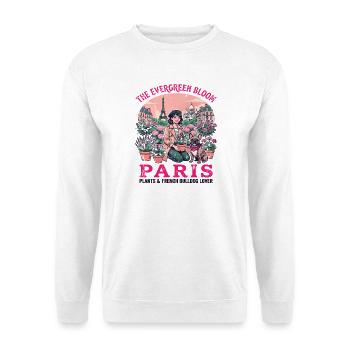 The Evergreen Bloom Paris Plants and French - Unisex Pullover - Weiß - Vorne - Alina (178cm) & Michal (187cm)