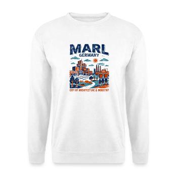 Marl Germany City of Architecture And Industry - Unisex Pullover - Weiß - Vorne - Alina (178cm) & Michal (187cm)