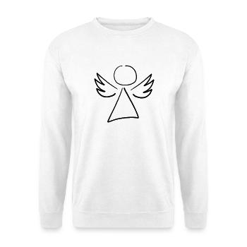little angel black - Unisex Pullover - Weiß - Vorne - Alina (178cm) & Michal (187cm)