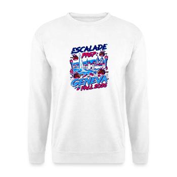 Escalade Geneva Switzerland Retro Celebration - Unisex Pullover - Weiß - Vorne - Alina (178cm) & Michal (187cm)