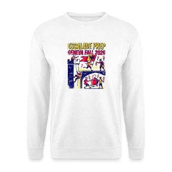 Escalade Geneva Switzerland Retro Celebration - Unisex Pullover - Weiß - Vorne - Alina (178cm) & Michal (187cm)