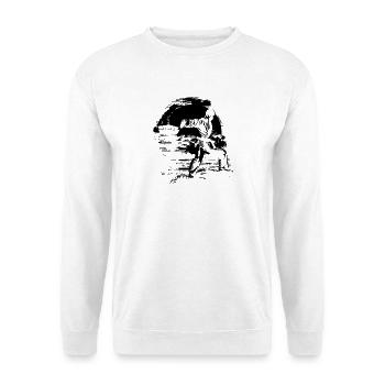 Karateka - Unisex Pullover - Weiß - Vorne - Alina (178cm) & Michal (187cm)