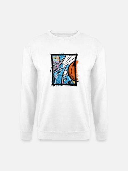 Basketball Wildstyle Graffiti Art Streetart - Unisex Pullover - Weiß
