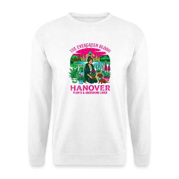 The Evergreen Bloom Hanover Plants Dachshund Lover - Unisex Pullover - Weiß - Vorne - Alina (178cm) & Michal (187cm)