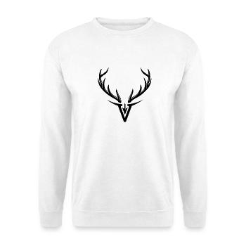 Jagd Jagd Waidmann Bogen Wälder - Unisex Pullover - Weiß - Vorne - Alina (178cm) & Michal (187cm)