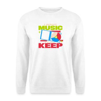 Cd-sammler Kompaktplatte Physisches Medium - Unisex Pullover - Weiß - Vorne - Alina (178cm) & Michal (187cm)