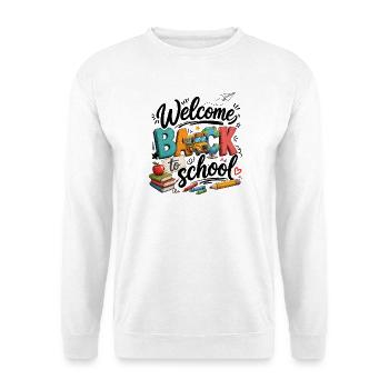 Back to School World Tour - Unisex Pullover - Weiß - Vorne - Alina (178cm) & Michal (187cm)