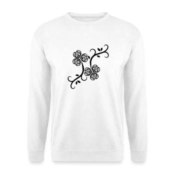 Celtic Irland Wikinger Keltisch Knoten Muster Baum - Unisex Pullover - Weiß - Vorne - Alina (178cm) & Michal (187cm)